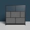 Luxor Expanse Modular Wall Room Divider System - Black Frame - 70" x 70" Starter Wall MW-7070-FCGB - alternate 2